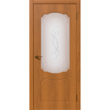 Дверь межкомнатная Дубрава Сибирь Венто ФОМАН Миланский орех, стекло художественное